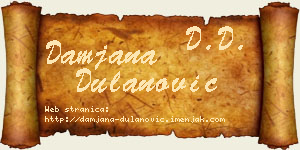 Damjana Dulanović vizit kartica